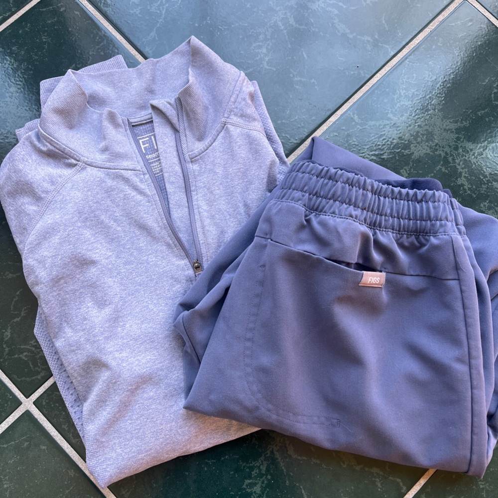 Figs Joggers and 1/4 Zip Set